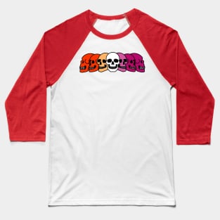 Pride Skulls Lesbian Baseball T-Shirt